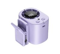 Générique Compact Clip On Cooling Fan, Personal Digital Display Fan, Travel Small Cooler with Adjustable Speed, USB Rechargeable Lightweight Blower, Home Car Outdoor Desk Use for Summer Adventures