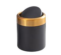 Générique Compact Kitchen Bins - Mini Waste Bin, 14x12cm Trash Bin for Desktop Display, Sturdy Stainless Steel Garbage Container, Home Item Kitchen Wastebasket, Trash Baskets for Waste Disposal