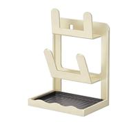 Générique Compact Lid Organizer - Pot Top Rack for Efficient Storage | Anti-Skid Base with Removable Tray, Upright Slot System, Space Saving Solution for Kitchen Home Cabinet Countertop Pantry Use