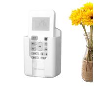 Générique Compact Remote Holder - Wall Mounted Organizer Box for Storage | ABS Material with No Drilling Design, Adhesive Mounting, Control Organizer for TV AC Fan Garage Bedroom Living Room Office