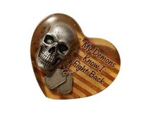 Générique Compact Skull Greeting - Heart Card for Emotional Sharing | Acrylic Material with Design, Lightweight Message Holder, Travel, Business Trip, Outdoor, School Use, Men and Boys