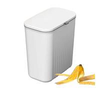 Générique Compact Waste Bin - Wall Mounted Trash Can for Bathroom | Odorproof Container with Lid, Small Rubbish Holder for Dorm RV Kitchen Laundry Office Under Sink