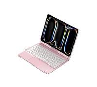 Générique Compatible avec iPad 11" A16 2025 Air 11" M2/M3 2024-2025 Pro 11" 2022, étui avec Clavier rétroéclairé Rotatif à 360°(Rose Gold)