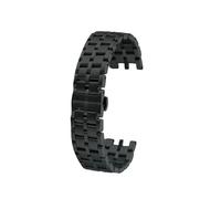 Générique Compatible avec le bracelet de montre en acier Versace Bracelet V-race Dual Series dédié aux bracelets de montre en métal en acier inoxydable massif double concave for hommes(Black)
