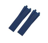 Générique Compatible avec le bracelet de montre en caoutchouc silicone Ulysse Nardin DIVER Bracelet d'interface concave-convexe Étanche Accessoires for hommes métal(Blue-NO BK)