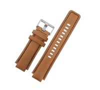 Générique Compatible avec le bracelet de montre TIMEX tide Outdoor for hommes T2N721 T2N720 TW2T76300 TW2T76500 T45601 Bracelet en cuir marron, accessoires chaîne(Light brown silver)
