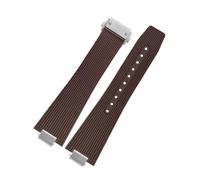 Générique Compatible avec le bracelet de montre Tissot PRX Super Player T137.407/410A à dégagement rapide, maillon d'extrémité en acier, silicone boucle pliante(Brown)