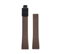 Générique Compatible avec le bracelet mosaïque CTS, 20mm 22mm, fermoir papillon à dégagement rapide, caoutchouc fluoré, extrémité plate, bracelets de montre universels(Brown Black Buckle,20mmx16mm)