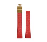 Générique Compatible avec le bracelet mosaïque CTS, 20mm 22mm, fermoir papillon à dégagement rapide, caoutchouc fluoré, extrémité plate, bracelets de montre universels(Red Gold Buckle,20mmx16mm)