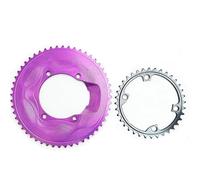 Générique Compatible avec Le Jeu de Plateaux de vélo de Route Shimano 2x12 Vitesses 110 BCD asymétrique Aero Cover 7100/8100/9200 Violet(50-34)