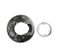 Générique Compatible avec Le Jeu de Plateaux de vélo de Route Shimano 2x12 Vitesses 110 BCD asymétrique avec Couvercle Aero for 7100/8100/9200(52-36)