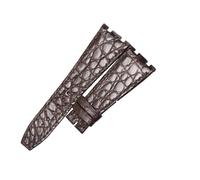 Générique Compatible avec les bracelets de montre en cuir d'alligator AUDEMARS PIGUET ROYAL OAK 15400/26331 OFFSHORE 26470/15703(Coal Black,21mm)