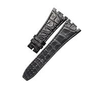 Générique Compatible avec les bracelets de montre en cuir d'alligator AUDEMARS PIGUET ROYAL OAK 15400/26331 OFFSHORE 26470/15703(Red Black,23mm)