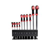 Générique Compatible avec les clés hexagonales longues, 10 pièces métriques, accès facile aux endroits difficiles d'accès, comprend un étui de rangement(10 pcs Ball-end)