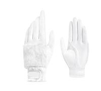 Générique Compatible avec Les Gants de Golf for Femmes PGM 1 Paire, Gants Thermiques Chauds en Peluche épaisse Semblable à Un Lapin for l'automne et l'hiver(White,20)