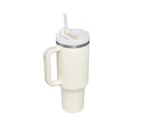 Générique Compatible avec les gobelets isothermes de 1,2 L (40 oz) couvercle à poignée et paille, bouteilles d'eau, tasses voyage mugs café(White)