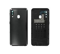 Générique Compatible avec Samsung A20E Façade Arriere Cache Batterie Coque Couvercle (Noir)