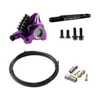 Générique Compatible avec Shimano, Compatible avec l'étrier à Montage Plat de la série SRAM XG, Frein hydraulique léger CNC avec Plaquettes Ice-Tech for BMX de Route(Purple Caliper Front)