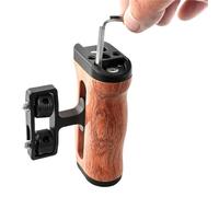 Générique Compatible avec Sony, Compatible avec Canon, poignée en Bois for Cage de caméra côté Gauche Droit avec Support de Chaussure Froide(1PCS)