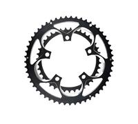 Générique Compatible avec SRAM FSA 110BCD Double Plateau 50T/34T - 9-12 Vitesses, pièces de pignon de Couronne en étoile for vélo de Route(Black)