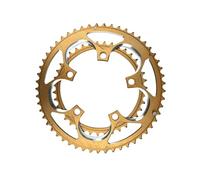 Générique Compatible avec SRAM FSA 110BCD Double Plateau 50T/34T - 9-12 Vitesses, pièces de pignon de Couronne en étoile for vélo de Route(Yellow)