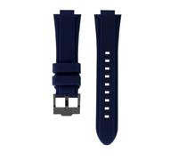 Générique Compatible avec TIMEX T2N721 T2N720 T2N739 bracelet de montre en silicone étanche boucle acier inoxydable souple for hommes outils gratuits broches à vis(Blue Black pin)