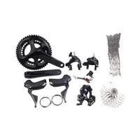 Générique Compatible for 105 R7000 Groupe 2x11 Vitesses 170/172.5/175mm pédalier 11-28 Cassette vélo de Route Kit Mise à Niveau for 5800(NO BB,11-34 RD-GS_175MM_50-34T)