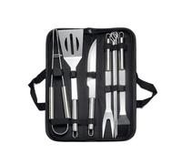 Générique Compatible for 20 pièces Ensemble d'outils de Gril en Acier Inoxydable Kit d'accessoires Cuisson ustensiles avec Sac Toile JT49(9 Pieces)