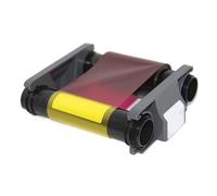 Générique Compatible for evolis, CBGR0100C YMCKO Cassette de Ruban 100 Impressions 5 Panneaux, Compatible for Badgy, Badgy200 imprimante de Carte d'identité