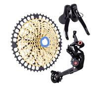 Générique Compatible for Le Groupe de vélo Gravier 1x11 Vitesses, dérailleur d'embrayage adapté à la Cassette 46T 50T 11s, Frein Changement Vitesse léger, Ensemble Route(ULT 50T Gold,None Chain)