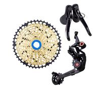 Générique Compatible for Le Groupe de vélo Gravier 1x11 Vitesses, dérailleur d'embrayage adapté à la Cassette 46T 50T 11s, Frein Changement Vitesse léger, Ensemble Route(ULT 46T Gold,None Chain)