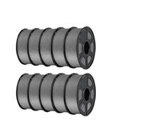 Générique Compatible for l'ensemble PLA Plus 1,75 mm 10 kg | Jeu de 10 rouleaux de filaments PLA Plus, 1,75 mm, total 10 kg for la plupart des imprimantes 3D FDM.(PLAPLUSGREY-10)