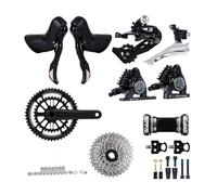 Générique Compatible for SENSAH HRD Levier de Vitesse hydraulique 2x12 Empire Pro Kit Groupe Transmission Route avec dérailleur pédalier Cassette for vélo(HRD Kit 4,165MM Crank_53-39T Chainring)