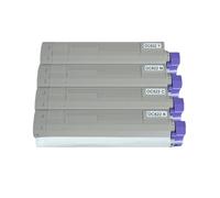 Générique Compatible for Toner 822 C822/C822dn 4 pièces | Lot de 4 toners couleur for C822/C822n/C822dn, 44844616/15/14/13 et 43837112/11/10/09.