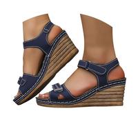 Générique Compensee Femme Plantaire Été Sandales Compensées Décontractées Chaussures Sandales Confortables Chaussures Tongs De Plage Décontracté Mode Mules Pour Femme