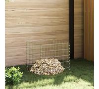Générique Composteur de Jardin 50x50x50 cm en Acier galvanisé carré,Quincaillerie,Clôtures & barrières,Panneaux de clôture,Gris,3.3 KG,42010829