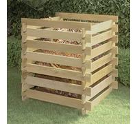 Générique Composteur de Jardin à Lattes 90x90x90 cm Bois de pin imprégné,Maison & Jardin, Pelouses & Jardins, Jardinage, Compostage, Composteurs, Brun (Poids 15KG)
