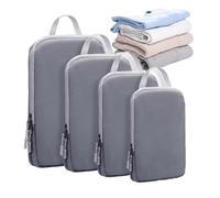 Générique Compression Packing Cubes, Travel Luggage Organizers, Vacuum Storage Bags, Space Saving Design, Pressure Zippers, Suitcase Camping Flight Use, 4 Sizes Black 4 Pack