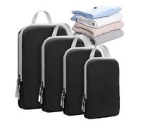 Générique Compression Packing Cubes, Travel Organizer Set, 4-Piece Vacuum Bags, Reusable Space Saver Design, 11.81x3.94x16.14 inches, Ideal for Suitcase, Flight Prep, Luggage Storage
