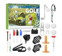 Générique Compte à Rebours de Noël 24 Boîtes - Kit d'Accessoires de Golf | Ensemble Cadeau Fête Sport Entraînement Joueur Jeu Maison Soirée