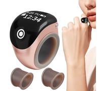 Générique Compteur de doigts - Silicone ABS | Anneau de compteur, de doigts, gadget de comptage avec un design confortable en noir, or rose et vert pour le des exercices, la méditation, le compta