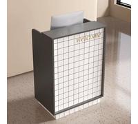Générique Comptoir Caisse Compact avec Tiroir Verrouillable et Rangements Ouverts, Comptoir Accueil for Salons de Coiffure, Boutiques et Bureaux