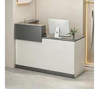 Générique Comptoir Caisse Moderne en L avec Tiroir et Tablette for Clavier, Comptoir de Reception for Bureaux, Salons de Beaute, Boutiques et Petites Entreprises