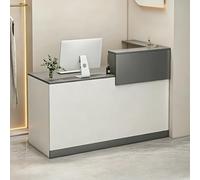 Générique Comptoir Caisse Moderne en L avec Tiroir et Tablette for Clavier, Comptoir de Reception for Bureaux, Salons de Beaute, Boutiques et Petites Entreprises