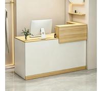 Générique Comptoir Caisse Moderne en L avec Tiroir et Tablette for Clavier, Comptoir de Reception for Bureaux, Salons de Beaute, Boutiques et Petites Entreprises