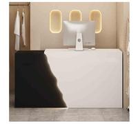 Générique Comptoir d'accueil Moderne avec éclairage LED, Petit comptoir de Caisse pour Magasin de vêtements et Salon de beauté, Table d'accueil élégante (E-4, R-39,3 x 23,6 x 35,4 Pouces)