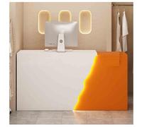 Générique Comptoir d'accueil Moderne avec éclairage LED, Petit comptoir de Caisse pour Magasin de vêtements et Salon de beauté, Table d'accueil élégante (E-2, L-47,2 x 23,6 x 35,4 Pouces)