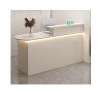 Générique Comptoir d'accueil Moderne avec étagères de Rangement et tiroirs verrouillables, Style Bois MDF pour Bureau, Clinique, institut de beauté, Commerce de détail, Hall d'entrée (H, Gauche L 130