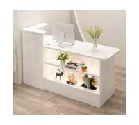 Générique Comptoir d'accueil Moderne et élégant pour Bureaux, magasins de vêtements, Poste d'accueil idéal pour Les espaces Professionnels et Les environnements de Vente au détail (Blanc, côté Droit,