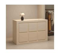 Générique Comptoir de réception Moderne, comptoir de Vente Robuste pour Bureau, Table de réception Polyvalente, comptoir de réception Blanc pour Usage Commercial (Beige, 140 cm/55,1 po)